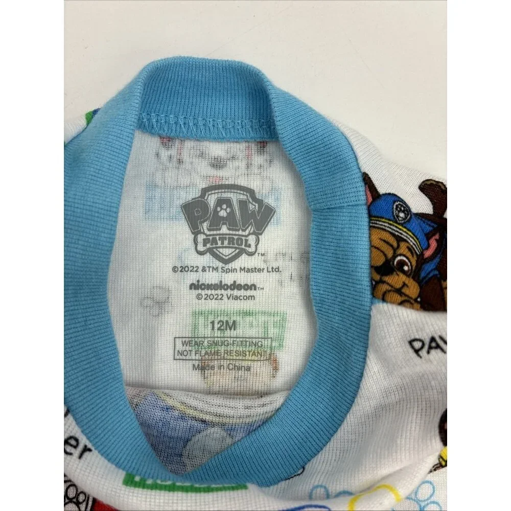 Spin Master Paw Patrol Baby Boy Pajamas 12M Chase Skye Marshall 2 Pc Sleepwear